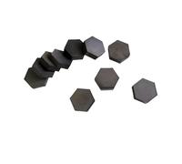 10pcs Silicon Carbide Ceramic Sheet Hexagonal 30mm SiC Plate for High Temperature(30mmx5mm)