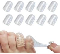 10Pcs Silicone Anti-Friction Toe Protector Gel Toe Protectors Breathable Toe Covers Little Toe Protectors Caps Guards for Men Women for Corns Blisters and Ingrown Toenails Toe Caps Inserts and Insoles