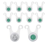 10Pcs Silicone Camp Tent String Rope Lights, 35x60mm/1.4x2.4inch Camping Rope Hanging Light LED Silicone Camp Tent String Rope Warning Guard Lights Camping Light String for Tent (Green)