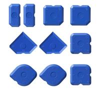 10Pcs Silicone Caulking Tools, Reusable Sealant Grout Finishing Tools for Kitchen Bathroom Floor Window Sink, Blue Plastic Silicone Caulking Tool Set