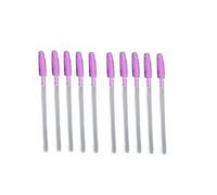 10Pcs Silicone Eyelash Extension Makeup Brush, Transparent Mascara Wand Applicator Cosmetic Tools Kits(purple)