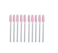 10Pcs Silicone Eyelash Extension Makeup Brush, Transparent Mascara Wand Applicator Cosmetic Tools Kits(watermelon red)