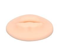 10PCS Silicone Fake Lips, 3D Fake Lips Permanent Makeup Training Practice Skin Lip Mo ld for Tattoo Artists Training Skin Cosmetic (Dark Skin Tone)