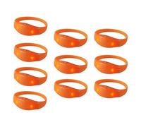 10pcs Silicone LED Bands For Parties Flashing Light Up Wristband Ornament Multicolors Size Wrist Decoration For Kids LED Wristbands