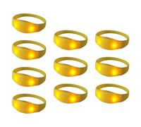 10pcs Silicone LED Bands For Parties Flashing Light Up Wristband Ornament Multicolors Size Wrist Decoration For Kids LED Wristbands