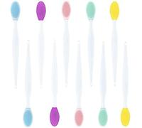 10Pcs Silicone Lip Brush Double-sided xfoliating Soft Lip Brush Lip Scrub Brush Lip Scrubber Blackhead Brush for Lip Skin Smoothing Cleaning Perfect Makeup Tool Kits