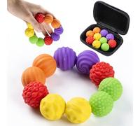 10Pcs Silicone Magnetic Balls Fidget Toys for Adults & Teens, Stress Relief Texture Tactile Sensory Ball Toys for Autism ADHD Anxiety, Fun Textures Gadgets, Office Desk Toy for Women Men Teen