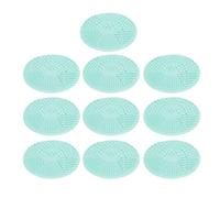 10pcs Silicone Makeup Brush Cleaning Mat, Round Portable Cosmetic Brush Cleaner Pad for Sponges and Brushes, Reusable Soft Silicone Brush Wash Mat for Home and Travel