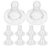 10pcs Silicone Milk Bottle Pacifier Nipples for Piglet and Boy Girl | PET Teats Only, Smooth Surface, Replace Worn Parts for Rearing and Safe Feeding of Young Animals
