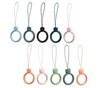 10pcs Silicone Phone Lanyards with Finger Ring Buckle Anti-lost Mobile Holder for Camera Keychains Lightweight Accessories for Women Random Color