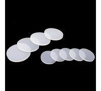 10pcs Silicone Round Mats - 30mm to 220mm Diameter, 1mm to 5mm Thickness, Durable White Solid Silicone Rubber Pads(30mmx1mm)