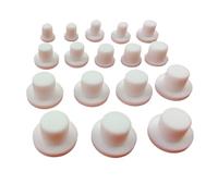 10pcs Silicone Rubber T Type Sealed Caps Male Plug Stopper 5.5mm 5.8mm 6mm 6.3mm 6.5mm Round Test Tube End Caps Hole(White,A 11.5mm)