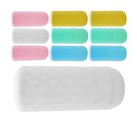 10pcs Silicone Shampoo Bottle Covers, Leak Proof Sleeves, Universal Fit | Elastic Compressible Structure, Smooth Surface, Space Saving and Dust Resistant, Suitable for Conditioner Containers