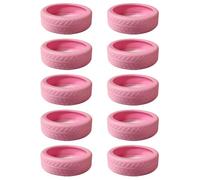 10pcs Silicone Wheel Cover for Luggage Absorb Shocks and Protect Your Suitcase Fashionable Wheel Accessory, Pink, As Shown