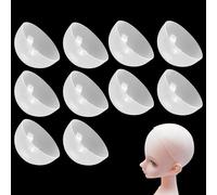 10Pcs Silicone Wig Cap Clear for 1/3 BJD, for Dollfie SD Ball Joint Dolls 1/3 with 8.66"-9.45" (22-24cm) Head Circumference, Soft Silicon Hair Caps Wigs Cover Supplies for Making Doll Head Protection