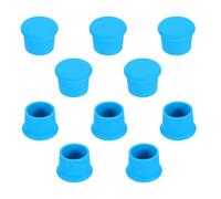 10pcs Silicone Wine Bottle Stopper, Blue Round Reusable Seal