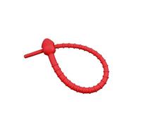 10pcs Silicone Zip Ties Sealing Ties Cable Strap Wire Organizer Data Cable Clip Cable Tie Cord(Red)