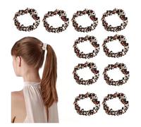 10Pcs Silk Satin Scrunchies Hair Ties Skinny Scrunchy Elestics Ponytail Holder Bands No Crease Soft Accessories for Hair accessories(10Pcs Color C)