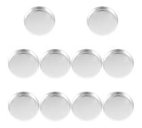 10pcs Silver Aluminum Empty Eyeshadow Pans 0.5g | For DIY eye shadow, lightweight and portable, simple look for travel or display, made for women
