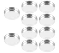 10pcs Silver Aluminum Eyeshadow Pans 0.5g Empty Portable Trays | Lightweight simple design, for display and DIY eye shadow, reusable makeup pan set, suited to women