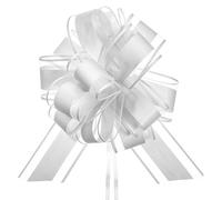 10Pcs Silver Big Bow Gift Wrapping Ribbon, 8 Inches Large Pull Bows, Matte Silver Bouquets Bows for Wedding Christmas Birthday Party Gift Baskets Valentine's Day Flower Gift Boxes Decoration