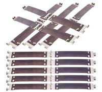 10pcs Silver Metal Internal Flex Frame for Leather Crafters, 8.5cm | Bag Restoration and DIY Sewing Projects, Secure Fastening with Pre-installed Bolt and Spare Bolt Random Color