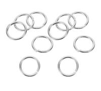 10pcs Silver Open O Ring Connectors for Jewellery Making, 6mm Split