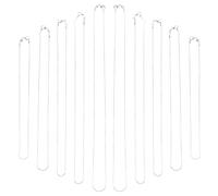 10Pcs Silver Plated Snake Chain Necklace - 1Mm Thick 20 Inch Length Ideal for Jewelry Diy and Pendant Display