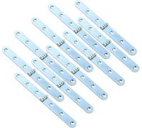 10Pcs Silver Side Rail Hinges, Jewelry Box Marine Boat Door Heavy Duty Strap Hinges 270 Degree Metal Hinge for Folding Table Wooden Box Cabinet Door and DIY Projects 155x16mm