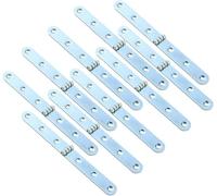 10Pcs Silver Side Rail Hinges, Jewelry Box Marine Boat Door Hinge, 270 Degree Heavy Duty Strap Metal Hinge for Folding Table, Wooden Box, Cabinet Door and DIY Projects (155x16mm)