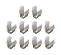 10pcs Silver Spring Tool Clips Plastic Coated Utility Hangers for Garden Tools Rack Shed Storage System Broom Holder 10-28mm(10mm)