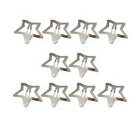 10Pcs Silver Star BB Hairclips Girls Y2K Cute Star Barrettes Women Simple Metal Headdress Bobby Pin Hair Barrettes Snap Clip