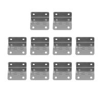 10Pcs Silver Three-Fold Cabinet Hinges, Decorative Box Hinges for Wooden Jewelry Boxes, Furniture, Wardrobes, and Kitchen Cabinets, Smooth and Quiet Operation, 2.5 X 2 X 0.8Cm