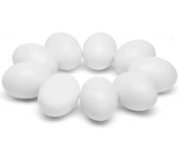 10PCS Simulation Egg White Plastic Fake Eggs DIY Easter Ornaments Painting and Realistic Egg Crafts for Party Home Decor