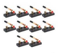 10pcs Single And Double Circuit Breakers, For School Lab Experiments With Type Switches And Secure Screw Post Connections For Safe Electrical Use(Iron)