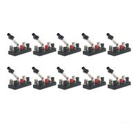 10pcs Single And Double Circuit Breakers, For School Lab Experiments With Type Switches And Secure Screw Post Connections For Safe Electrical Use(Black)