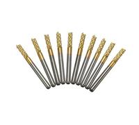 10PCS Single Flute CNC Router Bit Spiral End Mill 1/8 Inch Shank Carbide Milling Cutter Spiral PVC PCB Cutter Wood Engraving
