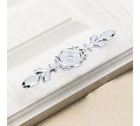 10Pcs Single Hole Cabinet Backplate Cabinet Petal Handle Back Plate Zinc Alloy Retro Style Door Handle Backplates Furniture Handles for Chests(Antique Silver)