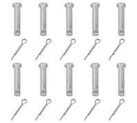 10Pcs Single Hole Clevis Pin Replacement Fasteners Flat Heads Cylindrical for Industrial Equipment Easily to Install Stainless Steel Link Hinge