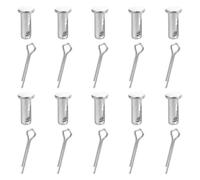 10Pcs Single Hole Clevis Pin Replacement Fasteners Flat Heads Cylindrical Pin for Industrial Equipment Easily to Install Mechanics Repair