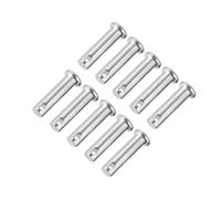 10Pcs Single Hole Clevis Pins Flat Head Zinc-Plating Steel Dia 5mm 6mm 8mm 10mm Length 20-90mm(8mmx20mm 10pcs)