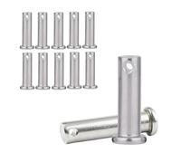 10Pcs Single Hole Clevis Pins,M6*40MM Stainless Steel Flat Head Pin,Zinc-Plating Clevis Pins,T Shape Round Pin for Hitch Pin Lock Systems