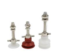 10pcs Single-Layer Big Head Vacuum Chuck Small Head Vacuum Pneumatic Components Silicone Sucker SP Series White Suction Cups(SP-25,Red Color)