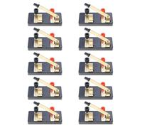 10Pcs Single Poles Single Throw Switch Labs Physics Experiment Basic Beginner Circuit Kits Lab Circuit Switch For School Laboratory Equipment