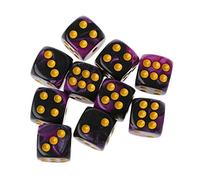 10pcs Six Sided 12mm Transparent Cube Round Corner Portable Table Playing Games