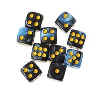 10pcs Six Sided 12mm Transparent Cube Round Corner Portable Table Playing Games Dice