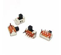 10PCS SK22D02 Toggle Switch Flapper 2P2T Two Double Block 6PIN Horizontal Double Switch Pins SK22D02-GB4/GB5/GB6(SK22D02-GB4)