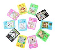 10Pcs Slide Puzzle, 16-Grid Cute Portable Mini Animal Puzzle Safe Smooth Educational Toys for Girls Boys Mini Puzzles for Kids
