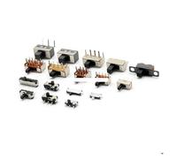 10PCS Slide Switch Micro-power Toggle Switch Single and Double-row Direct-inserted Horizontal Sliding Second Gear Third Gear IDGTTLDF(SS-12D10)