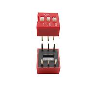 10Pcs Slide Type DIP Switch Module Position Way 2.54mm Pitch Red Toggle Switch Snap Switch Dial Switch (Color : 8)(3)
